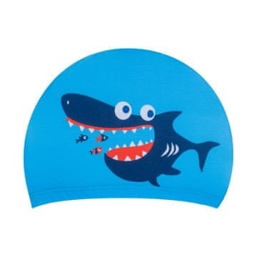 Aqua-Sport Aqua-Sport czepek junior polyester tiskani shark blue AS8630