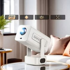 ZENWIRE Mini prijenosni projektor Android 13 WiFi 360 Full HD 4K za telefon Zenwire IMC360