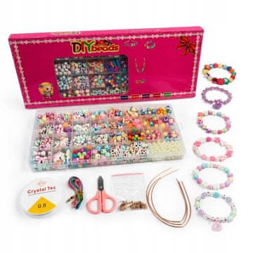 DIY set perli od 900 komada kreativnih narukvica + pribor
