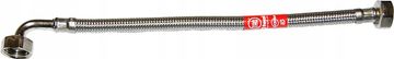 Crijevo s koljenom, čelično opleteno, GW 1/2” x CODO GW 1/2” 40 cm Inox