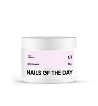 NAILSOFTHEDAY Cover base NOVO 01 - poluprozirna nježno ružičasta hibridna baza, 30 ml