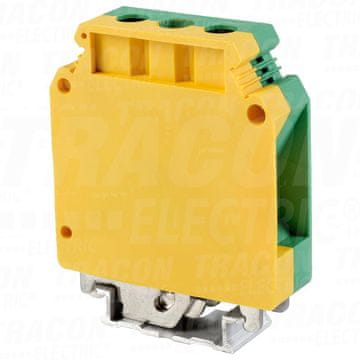 Tracon Electric Zaštitna stezaljka za šinu, vijčana, žuto-zelena 6-35mm2, 150A ZUG