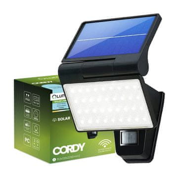 LUMILED Solarna reflektor LED fasadna svjetiljka 6500K IP44 senzor pokreta i sumraka kabelski osvjetljen