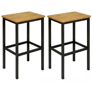 Hoker dąb sękowany stołek do kuhinje bara set 2 komada 40x30x65 I Begryf