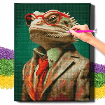 DIJAMANTNA SLIKA 5D s OKVIROM Dijamantni vez Velike životinje Mozaik 40x50 cm