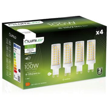 LUMILED 4x G9 LED kapsulna žarulja 12W = 100W 1152lm 4000K Neutralna 360° osvjetljenje