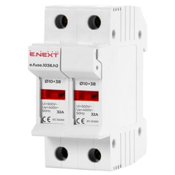 NEX i0300002 Prekidač s osiguračem za cilindrične osigurače 10x38 2P 32A AC