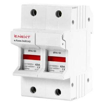 NEX i0300005 Prekidač s osiguračem za cilindrične osigurače 14x51 2P 63A AC
