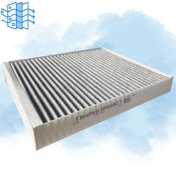 MF90166C filter kabine s ugljikom Buick Cadillac Chevrolet Opel zami K1223A