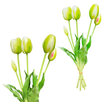 IN Zeleni tulipani - Buket od gume s tulipanima 39 cm Real Touch boja 15