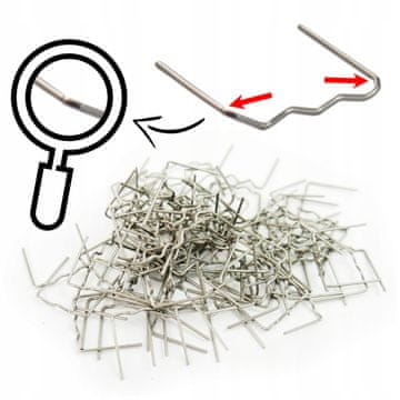 Spajalice za plastiku RS16C 100 komada ravne, mali valoviti rez 0,6 mm