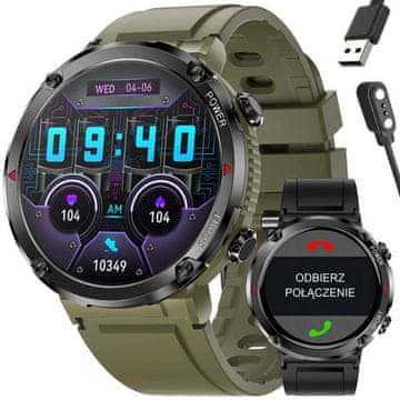 Gravity GT21-7 MUŠKI PAMETNI SAT - BLUETOOTH POZIV, DODATNI REMEN (sg025g)