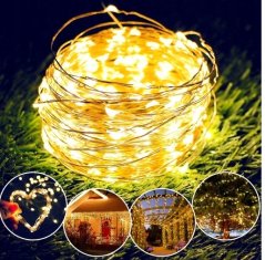 Žičana svjetla 50 LED šarenih žičanih girlanda na baterije za RGB dekoraciju 5M