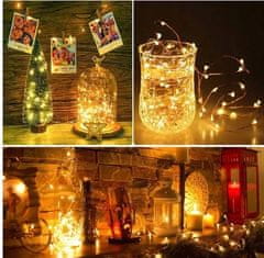 Žičana svjetla 50 LED šarenih žičanih girlanda na baterije za RGB dekoraciju 5M