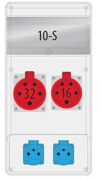 Pawbol Razvodna ploča R-BOX SLIM 1x16A/5P 1x32A/5P 2x230V 10S - B.SLIM-10S-3BR