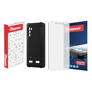 Hibridno staklo za myPHONE Hammer IRON 4 5.45" + silikonska maskica crna TPU