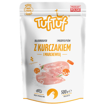 TufTuf mokra hrana za psa Piletina s mrkvom vrećica 500g pašteta
