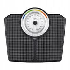 Webber Klasična mehanička analogna kupaonska vaga do 180 kg crna BMI