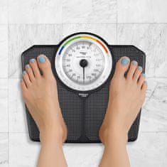 Webber Klasična mehanička analogna kupaonska vaga do 180 kg crna BMI