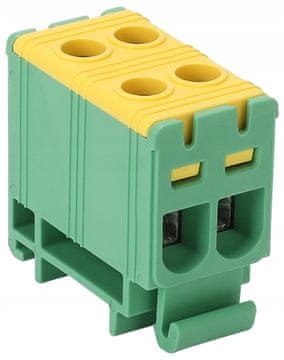 Tracon Electric ŠINSKI SPOJ Žuto-zeleni 2 x 1,5 -16mm² 85 A TRACON FLEAL-16/2ZS