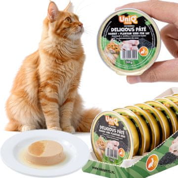 Imis Mokra hrana za mačke Rabbit and Pound Cake Delicious Pâté UniQ Pets 8x30g