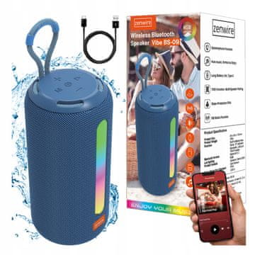 ZENWIRE Bluetooth zvučnik Prijenosni bežični FM radio toranj Boombox MP3 26W BS-09