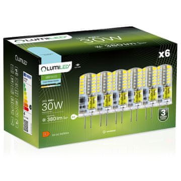 LUMILED 6x G4 LED žarulja u kapsuli 4W = 30W 380lm 6500K hladno svjetlo 360° 12V