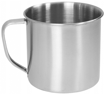 VELIKA ČELIČNA ŠALICA 10 CM S RUČKOM 620ML NEHRĐAJUĆI ČELIK