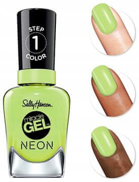 Sally Hansen Miracle Gel lak za lice bez UV lampe, boja Electric Lime 052