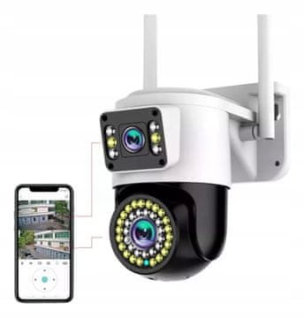 Dvostruka IP pametna WiFi vanjska rotirajuća 4K 4MPX kamera za detekciju alarma