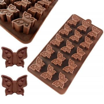 Silikonski kalup, kalup za čokoladu, praline, želei, želei, leptirići