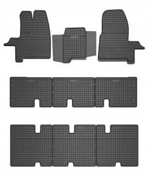 Gumene prostirke za Ford Transit Mk8 2014-2025 8 9 sjedala 3 reda ET