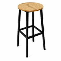Taboret od hrasta kvrgavog bar stolac za kuhinju blagovaonicu 32x32x65 Begryf