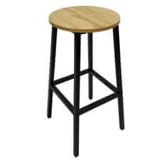 Taboret od hrasta kvrgavog bar stolac za kuhinju blagovaonicu 32x32x65 Begryf