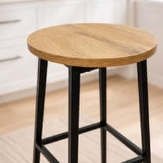 Taboret od hrasta kvrgavog bar stolac za kuhinju blagovaonicu 32x32x65 Begryf