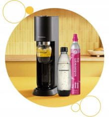 SodaStream MIX zasićivač zraka + boca s CO2 patronom 1L 430ml crna