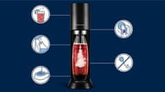 SodaStream MIX zasićivač zraka + boca s CO2 patronom 1L 430ml crna