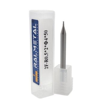 Sferno glodalo od tvrdog metala za aluminij Fi1 R0,5 x 50 mm 45 HRC