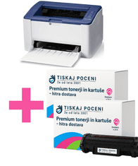 Xerox Xerox Phaser 3020Bi WiFi laserski pisač + ORIGINAL toner + 2 kompatibilna tonerja | A4 | ČB | Garancija 12 mjeseci