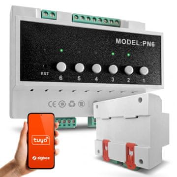 Električni relejni kontroler 6 kanala 16A 230V pametni dom Zigbee Tuya