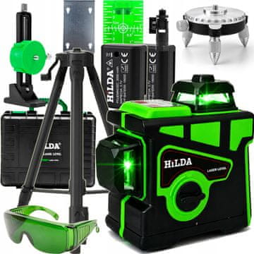 3D SAMONIVELACIJSKI LASERSKI NIVELATOR KRIŽNI LASER + STATIV 160 cm