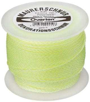 Overmann Zidarski kabel, fluorescentni PP kabel 2,0 mm 100 m žuti