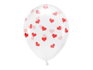 PartyDeco eko baloni 33 cm srca kristalno prozirni 1 pakiranje 6 kom 2