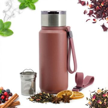 Termos putna šalica od čelika 650 ml ZA kavu, čaj, vodu + cjedilo