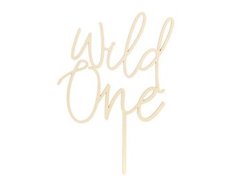 PartyDeco TOPPER drveni WILD ONE 22cm
