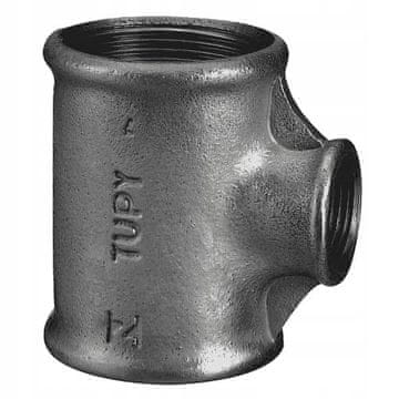Redukcijski T-komad 1.1/2x1x1.1/2 crni