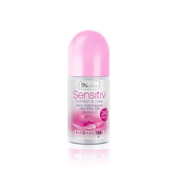 Inelia Sensitive roll-on dezodorans za žene - bez alkohola, nježna zaštita i njega osjetljive kože - svježina i udobnost tijekom cijelog dana 50 ml