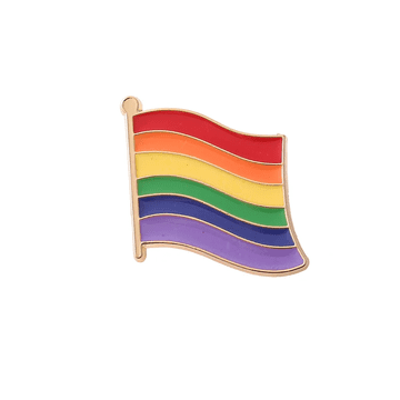 LGBTQ Pride metalna značka - zastava