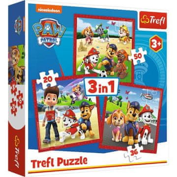 Trefl Puzzle 3u1 Sretni psi, Paw Patrol