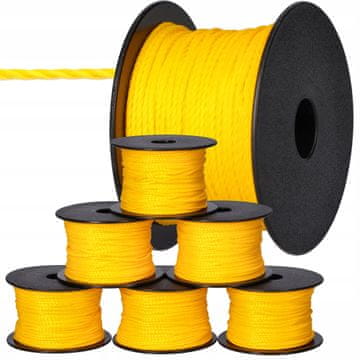 6 x zidarska vrpca 50m x 2mm žuta
